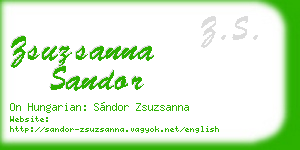 zsuzsanna sandor business card